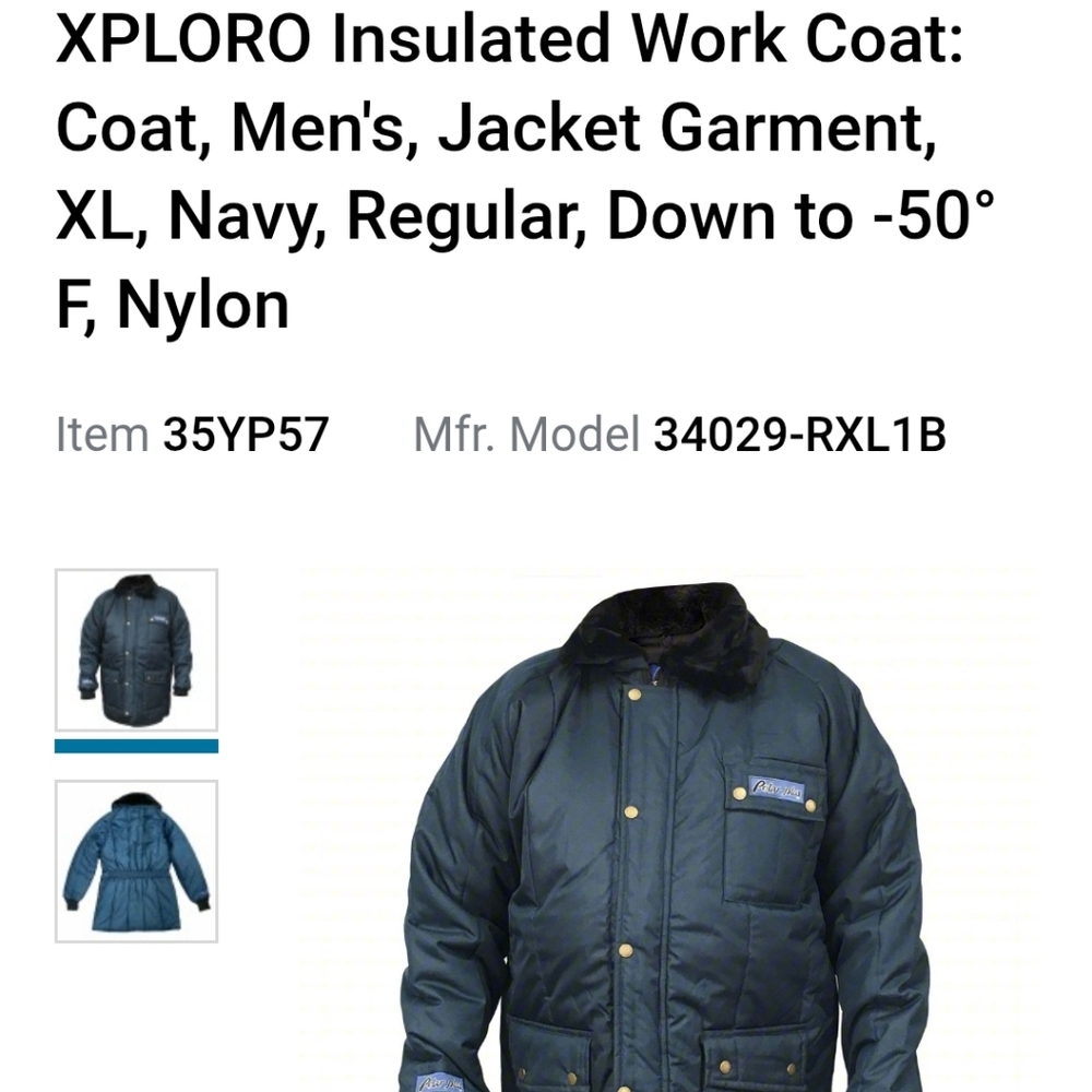 Polar Plus Cold Weather Parka NWOT Rated -50f - Picture 2 of 7